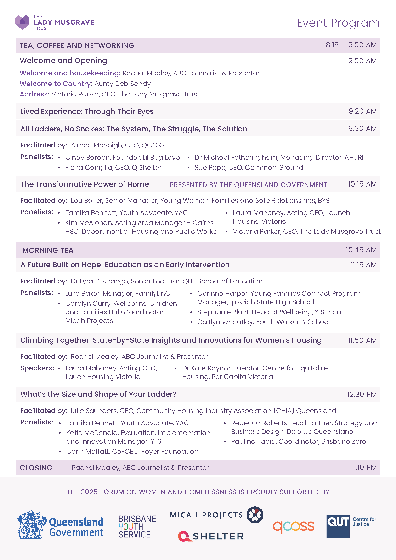 Image of the Annual Forum Event Program