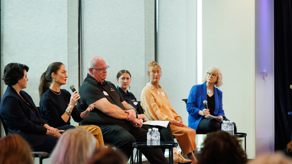 Victoria Parker speaking at the Annual Forum on a panel